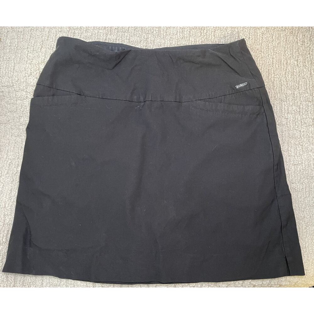 S C & Co Black Skort L Shorts Skirt Tummy Control Pockets Golf Tennis